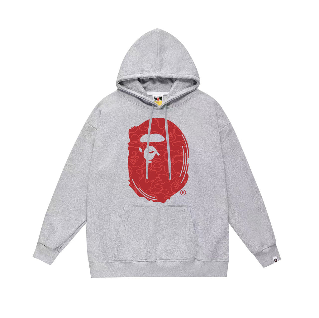 Bathing Shark and ape head print Hoodie Autumn / Winter Letter Print Loose Hoodie Pullover Ape Sweater NextBlock