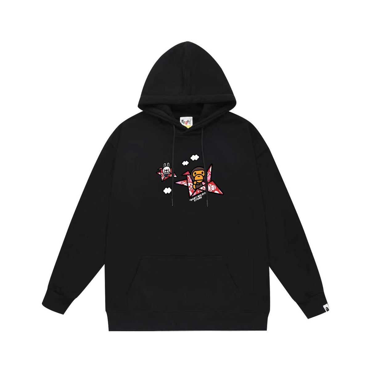 Bathing Shark and ape head print Hoodie Autumn / Winter Letter Print Loose Hoodie Pullover Ape Sweater NextBlock