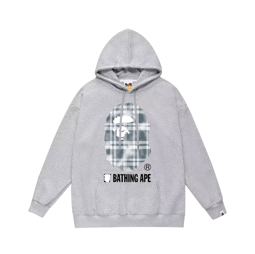 Bathing Shark and ape head print Hoodie Autumn / Winter Letter Print Loose Hoodie Pullover Ape Sweater NextBlock