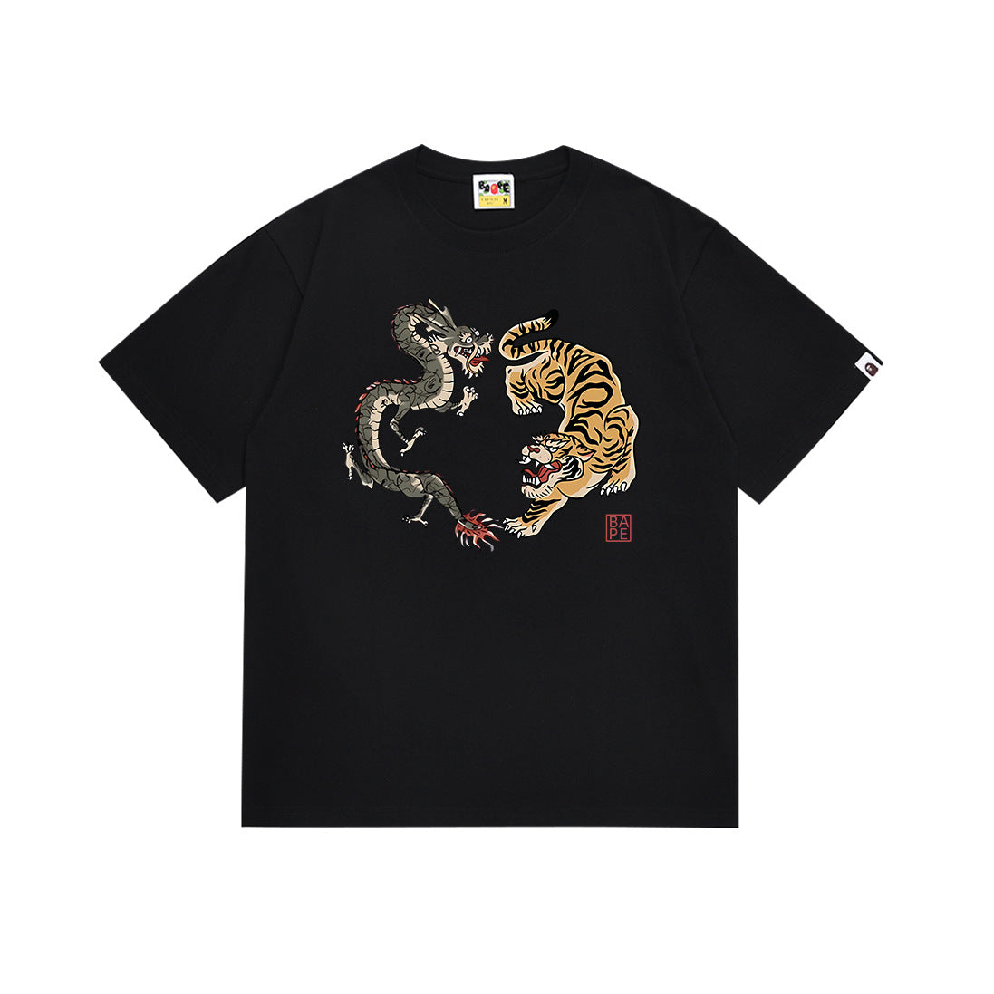 BAPE Bathing Shark and ape head print T Shirt NextBlock