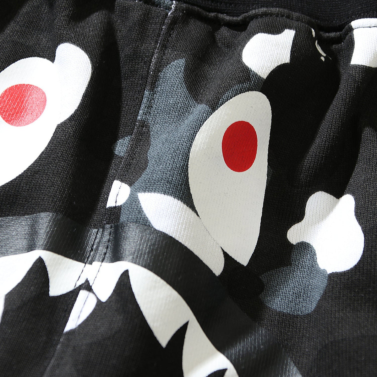 Bathing Shark and ape head print Shorts camouflage luminous shark terry straight beach pants NextBlock