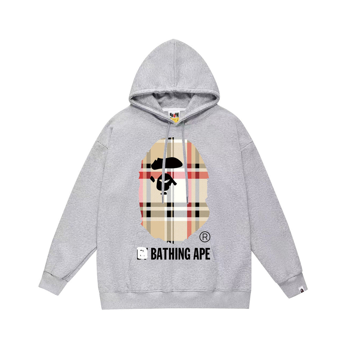 Bathing Shark and ape head print Hoodie Autumn / Winter Letter Print Loose Hoodie Pullover Ape Sweater NextBlock