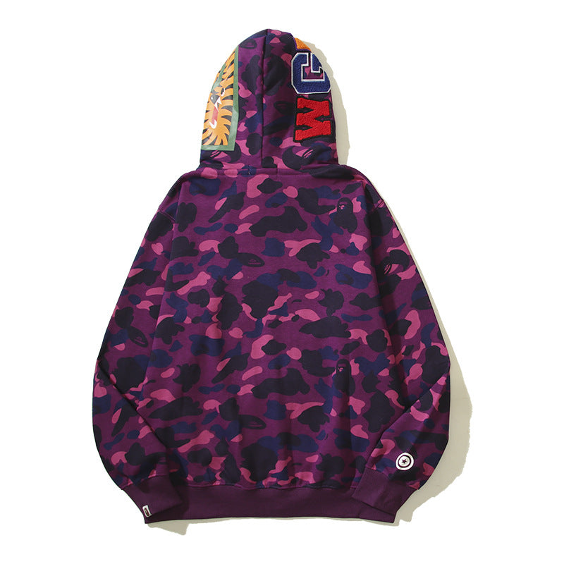 Ape Hoodie Camouflage Alphabet Double Hat Sweater Autumn Winter NextBlock