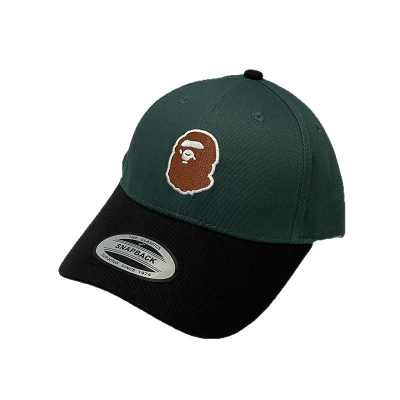 Bathing Shark and ape head print Hat Trendy brand ape head hat Sunshade sunscreen baseball cap Men's and women's simple NextBlock