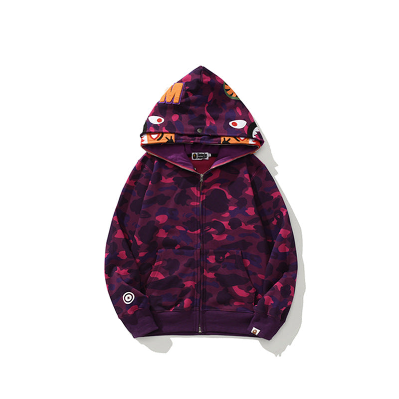 Ape Hoodie Double Hat Tiger Head Sweater Men's Cardigan NextBlock