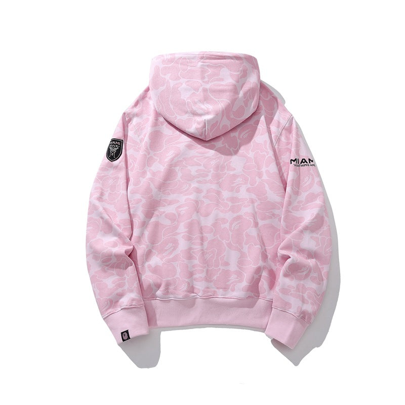Bathing Shark and ape head print Hoodie Miami Camo Sweater Casual NextBlock