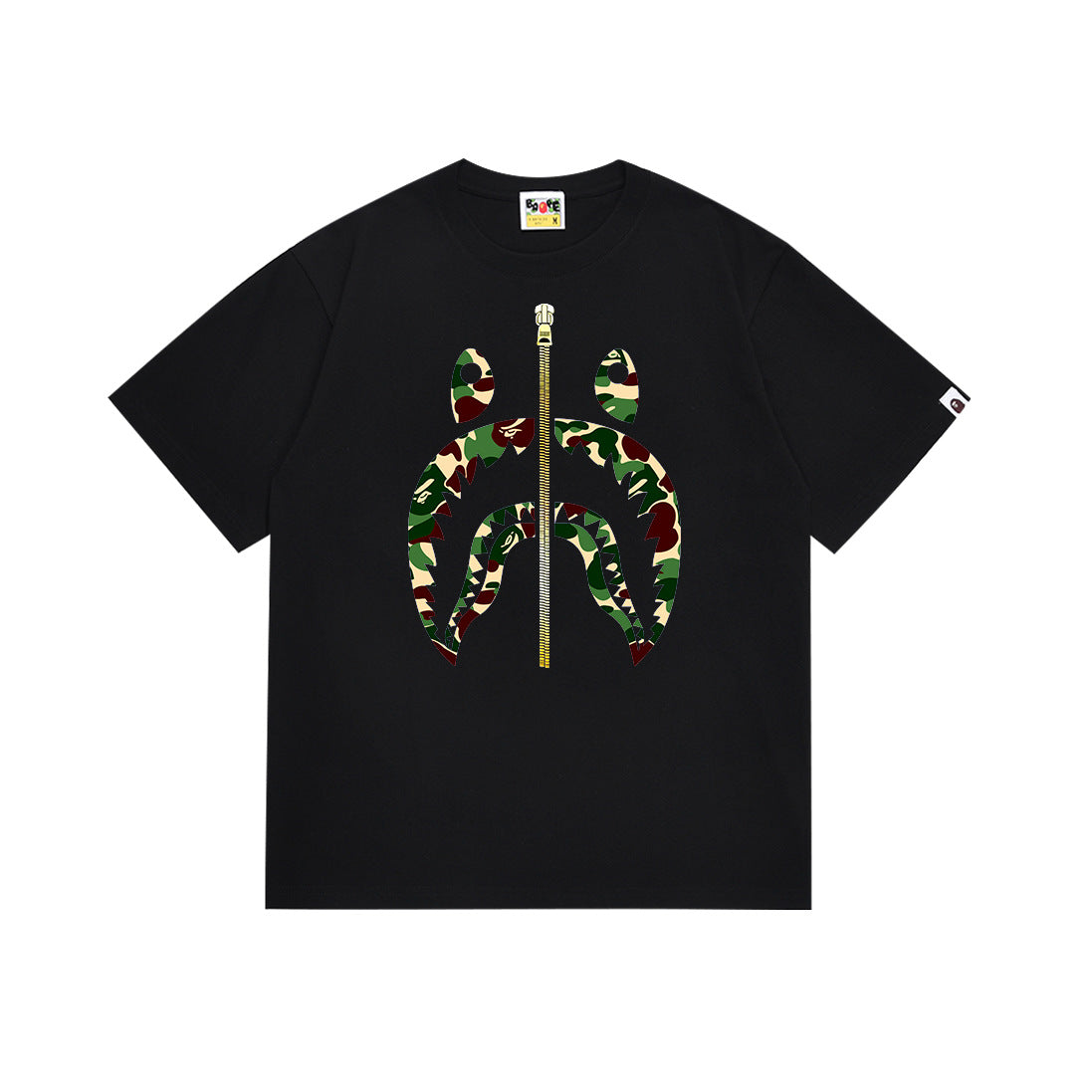 BAPE Bathing Shark and ape head print T Shirt NextBlock