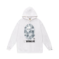Bathing Shark and ape head print Hoodie Autumn / Winter Letter Print Loose Hoodie Pullover Ape Sweater NextBlock