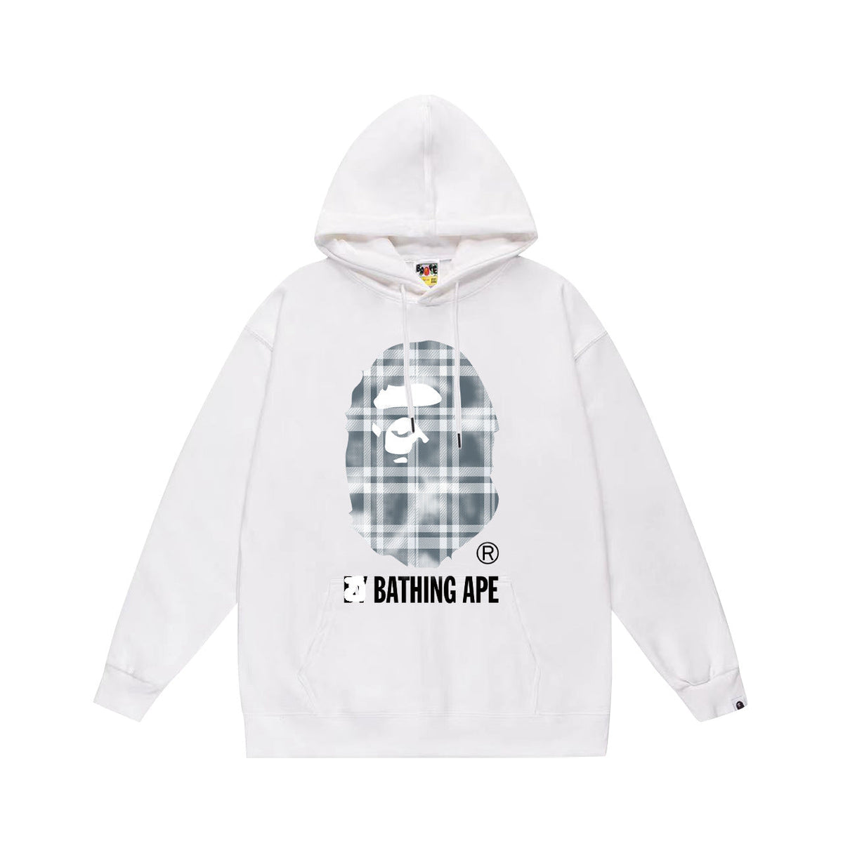 Bathing Shark and ape head print Hoodie Autumn / Winter Letter Print Loose Hoodie Pullover Ape Sweater NextBlock