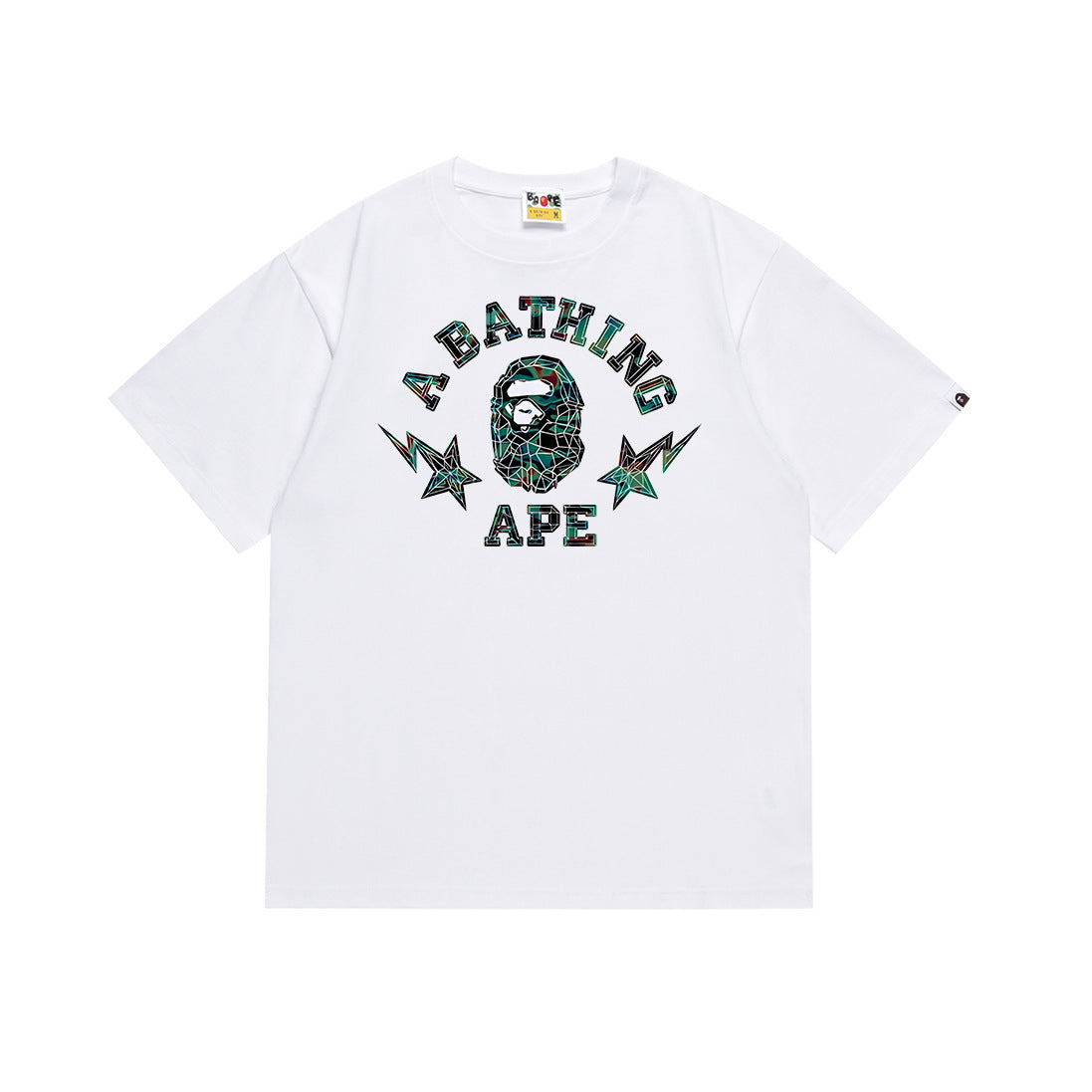 BAPE Bathing Shark and ape head print T Shirt NextBlock
