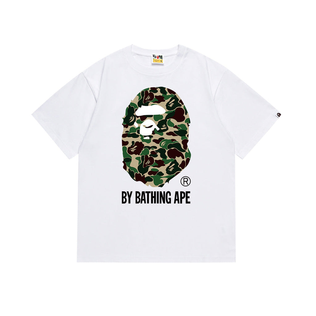 BAPE Bathing Shark and ape head print T Shirt NextBlock