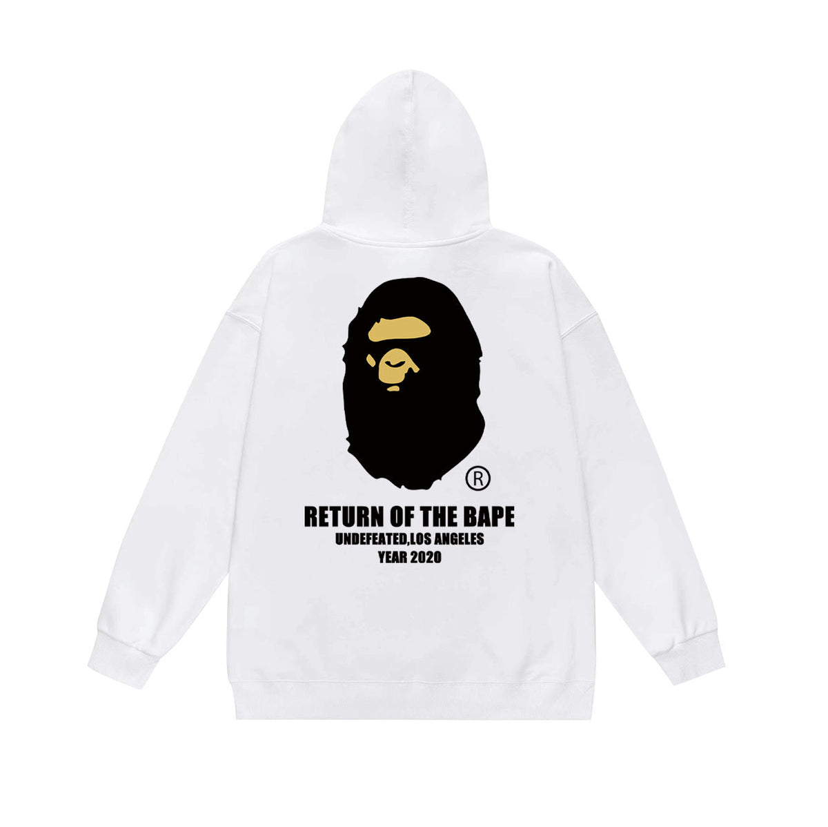 Bathing Shark and ape head print Hoodie Autumn / Winter Letter Print Loose Hoodie Pullover Ape Sweater NextBlock
