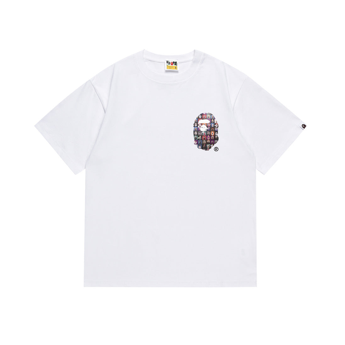 BAPE Bathing Shark and ape head print T Shirt NextBlock