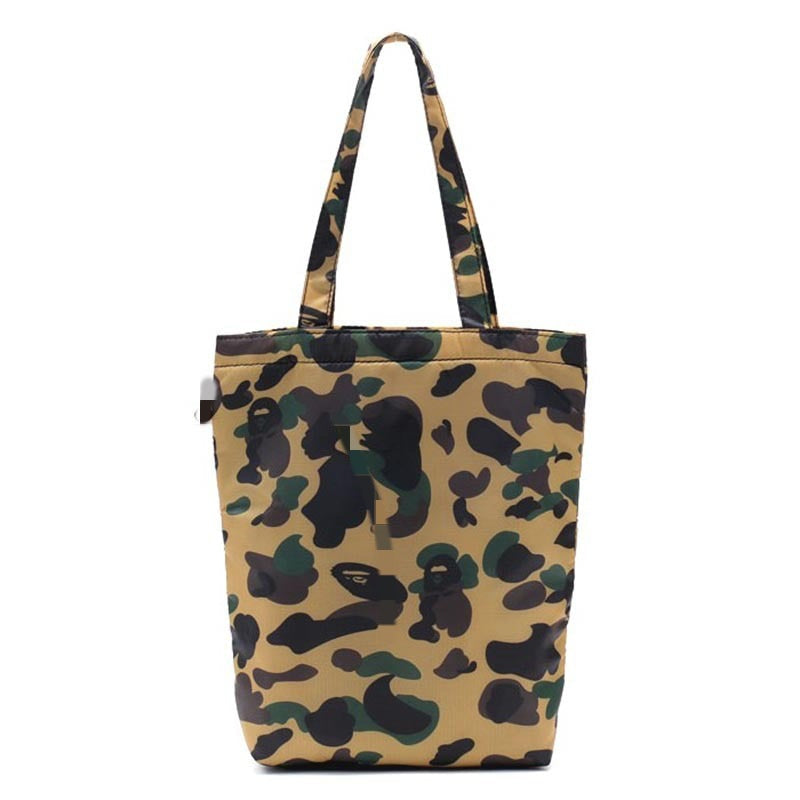 Bathing Shark and ape head print Bag Ape Shark Monster Camouflage Tote Bag NextBlock