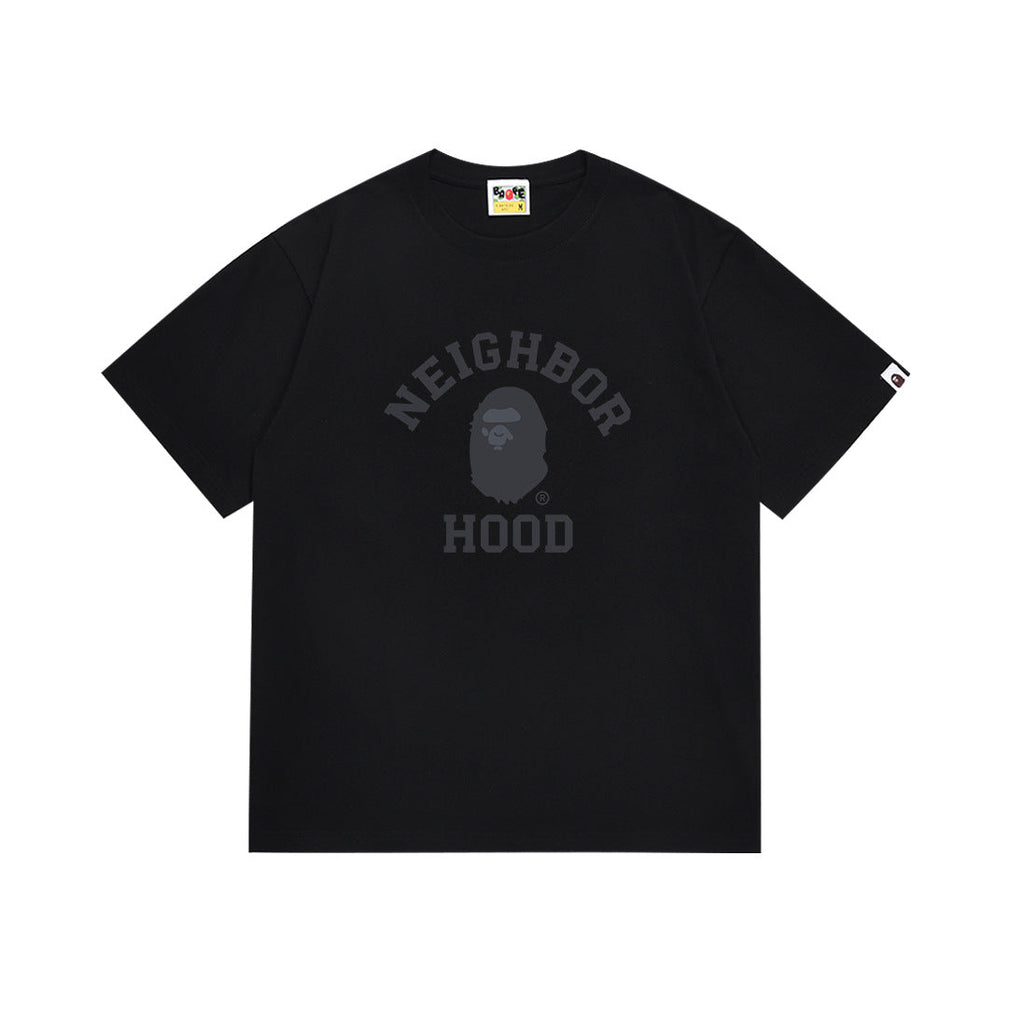 BAPE Bathing Shark and ape head print T Shirt NextBlock