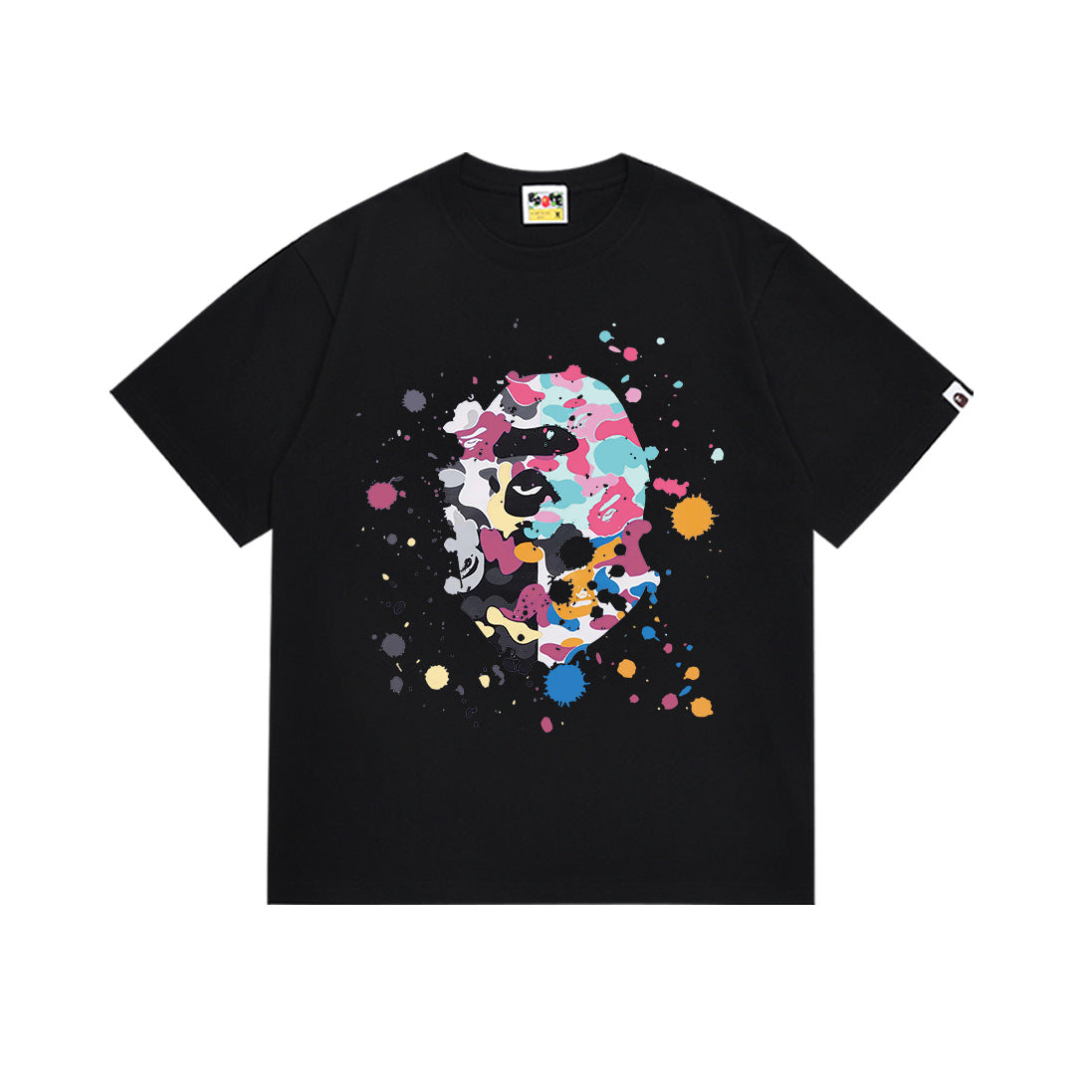 BAPE Bathing Shark and ape head print T Shirt NextBlock