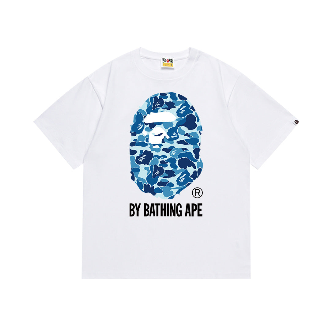 BAPE Bathing Shark and ape head print T Shirt NextBlock