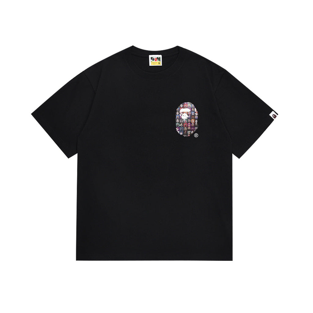 BAPE Bathing Shark and ape head print T Shirt NextBlock