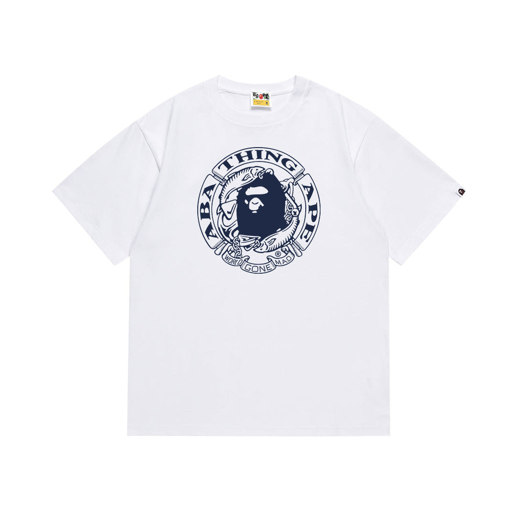 BAPE Bathing Shark and ape head print T Shirt NextBlock