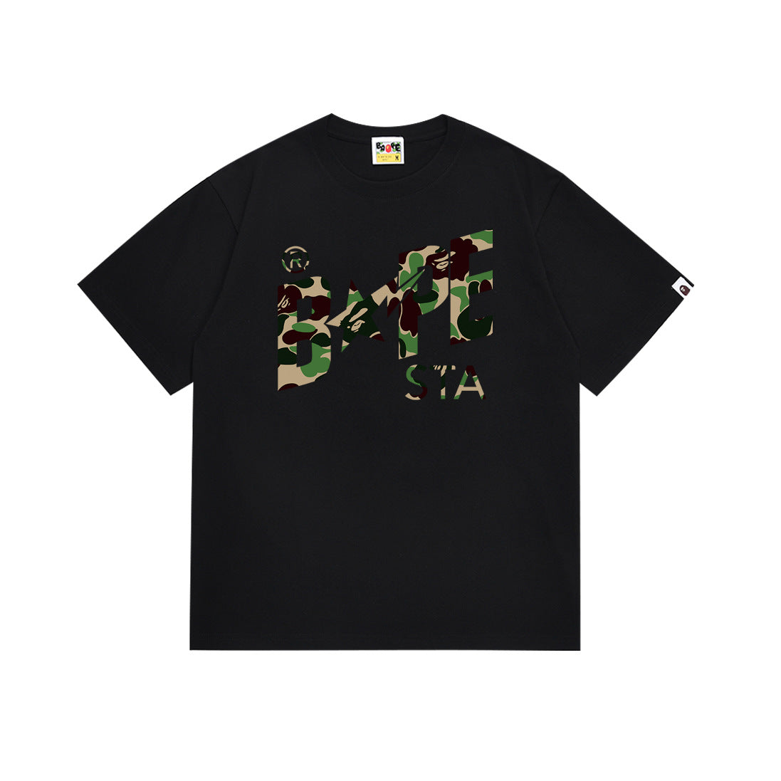 BAPE Bathing Shark and ape head print T Shirt NextBlock