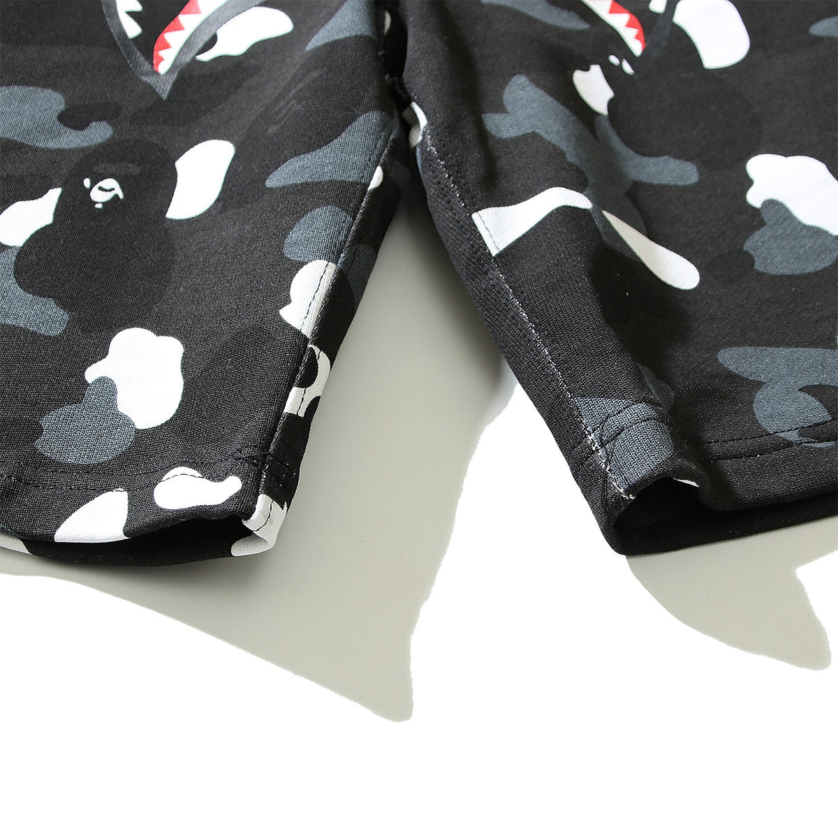 Bathing Shark and ape head print Shorts camouflage luminous shark terry straight beach pants NextBlock