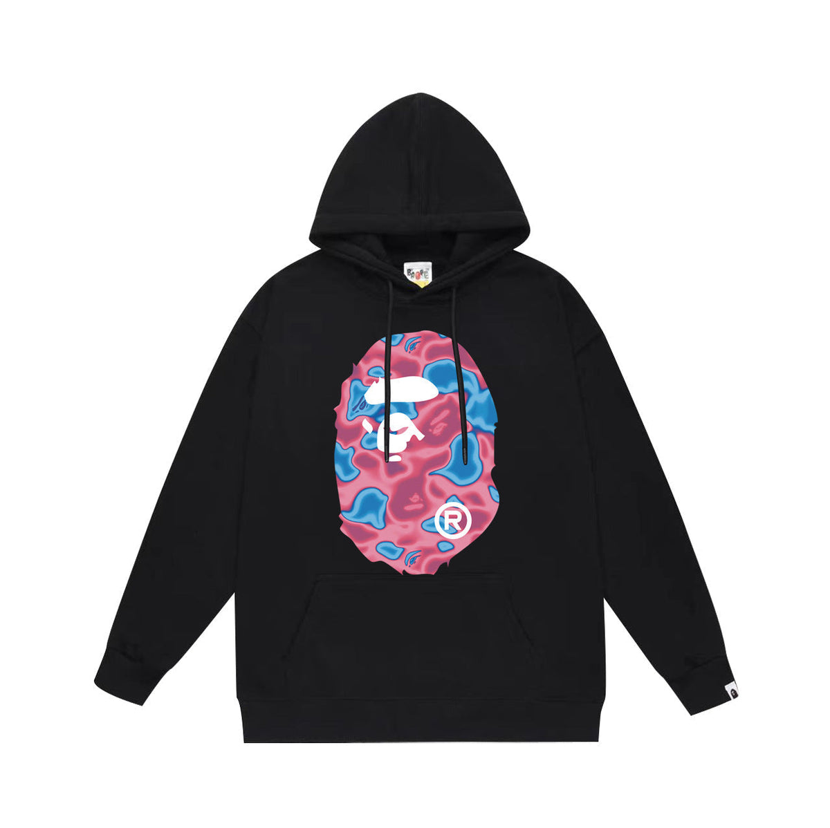 Bathing Shark and ape head print Hoodie Autumn / Winter Letter Print Loose Hoodie Pullover Ape Sweater NextBlock