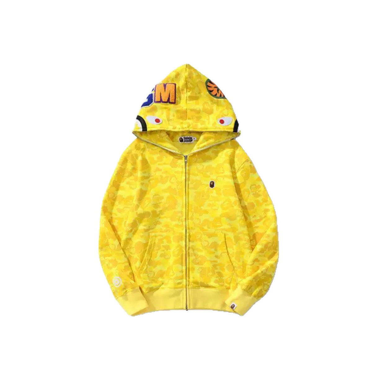 Bathing Shark and ape head print hoode BAPE fruit hooded zipper NextBlock