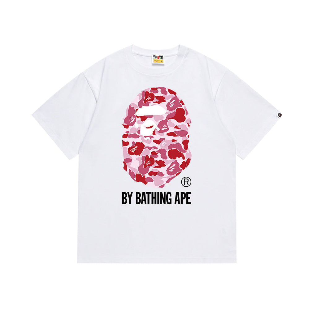 BAPE Bathing Shark and ape head print T Shirt NextBlock