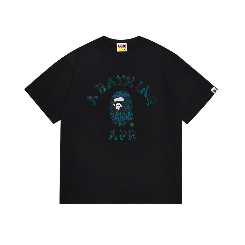 BAPE Bathing Shark and ape head print T Shirt NextBlock