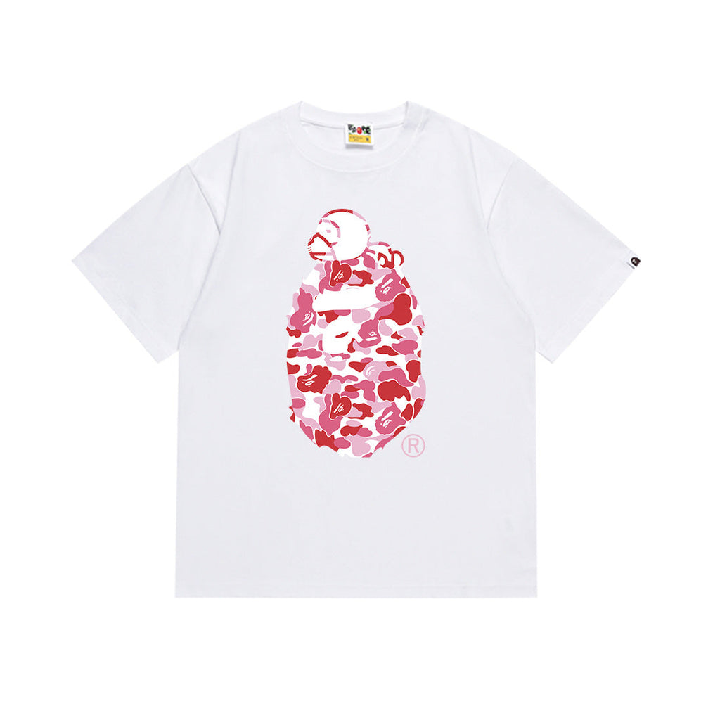 BAPE Bathing Shark and ape head print T Shirt NextBlock