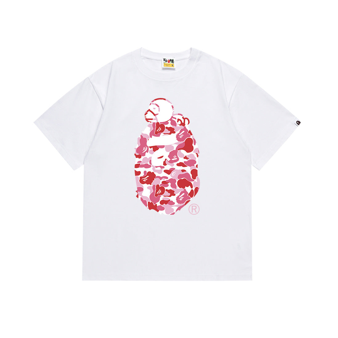 BAPE Bathing Shark and ape head print T Shirt NextBlock