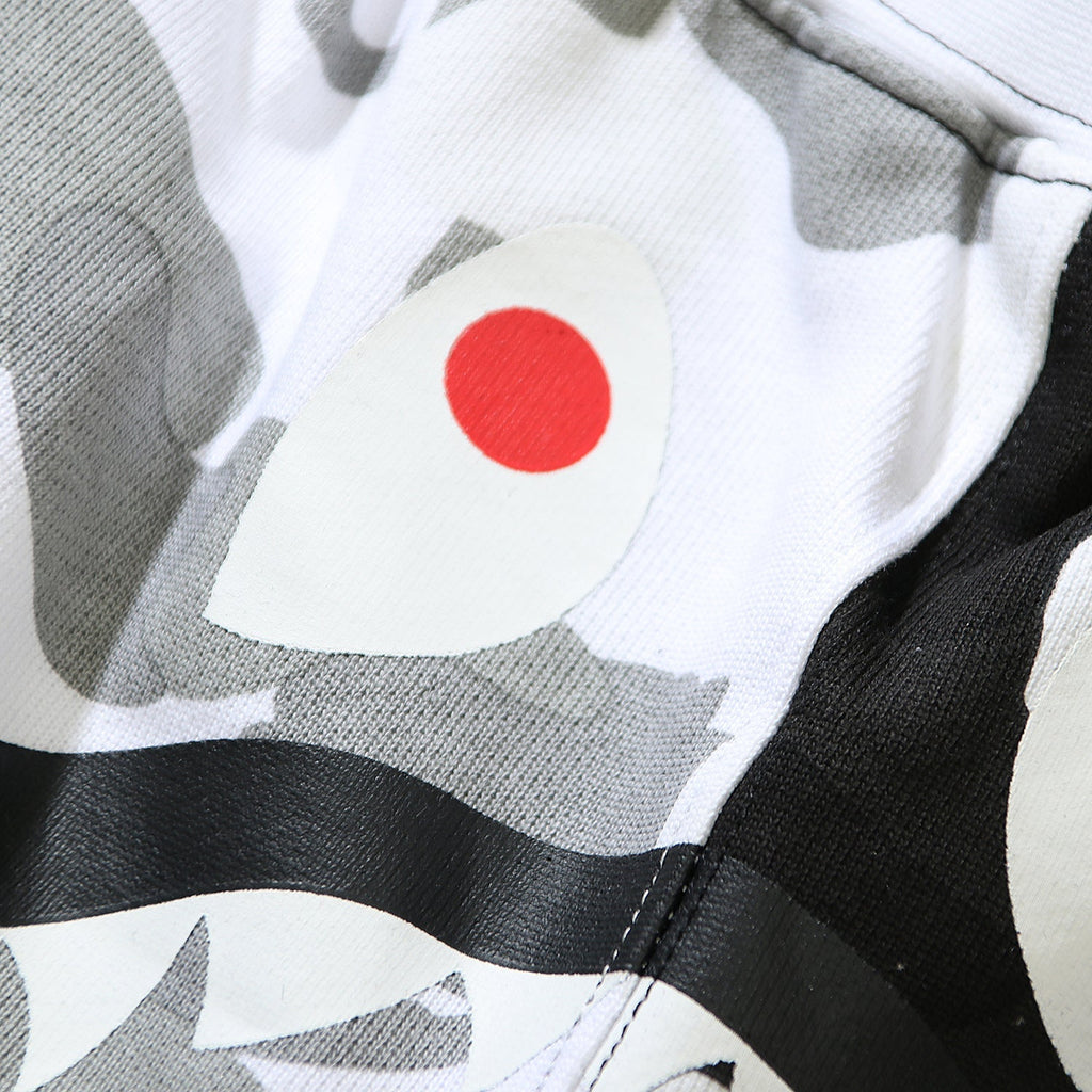 Bathing Shark and ape head print Shorts Yin Yang luminous shark five-point pants straight beach pants NextBlock