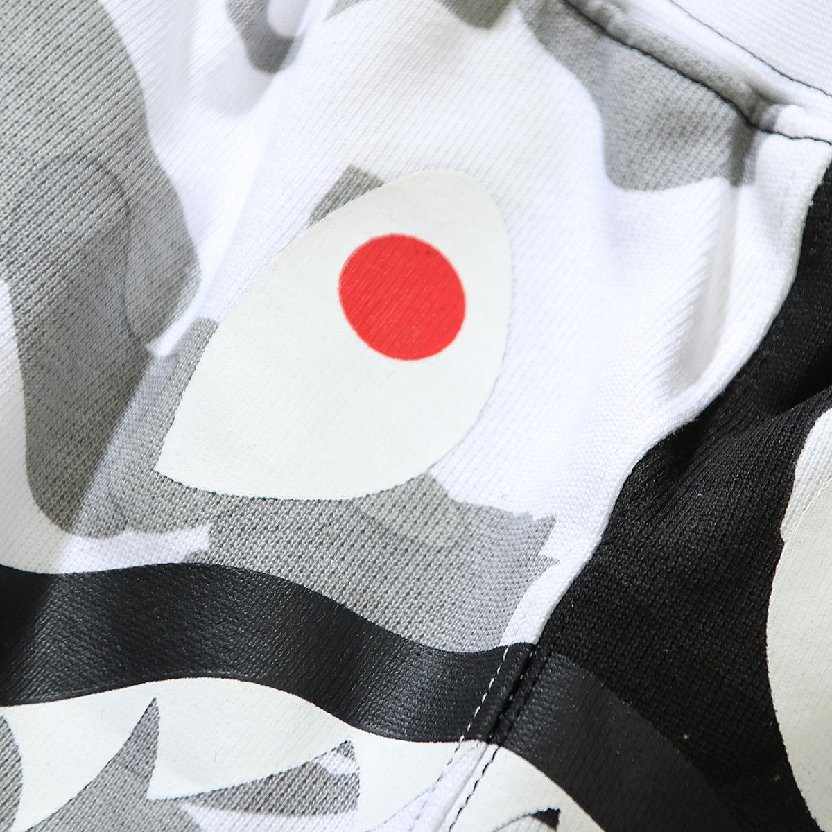 Bathing Shark and ape head print Shorts Yin Yang luminous shark five-point pants straight beach pants NextBlock
