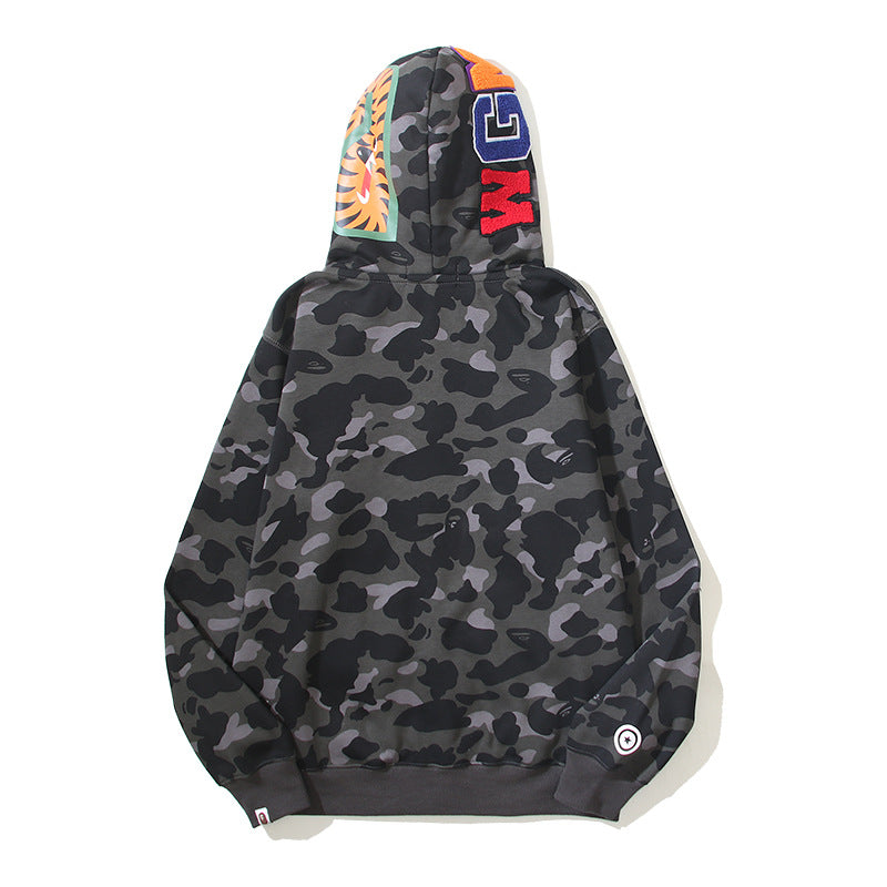 Ape Hoodie Camouflage Alphabet Double Hat Sweater Autumn Winter NextBlock
