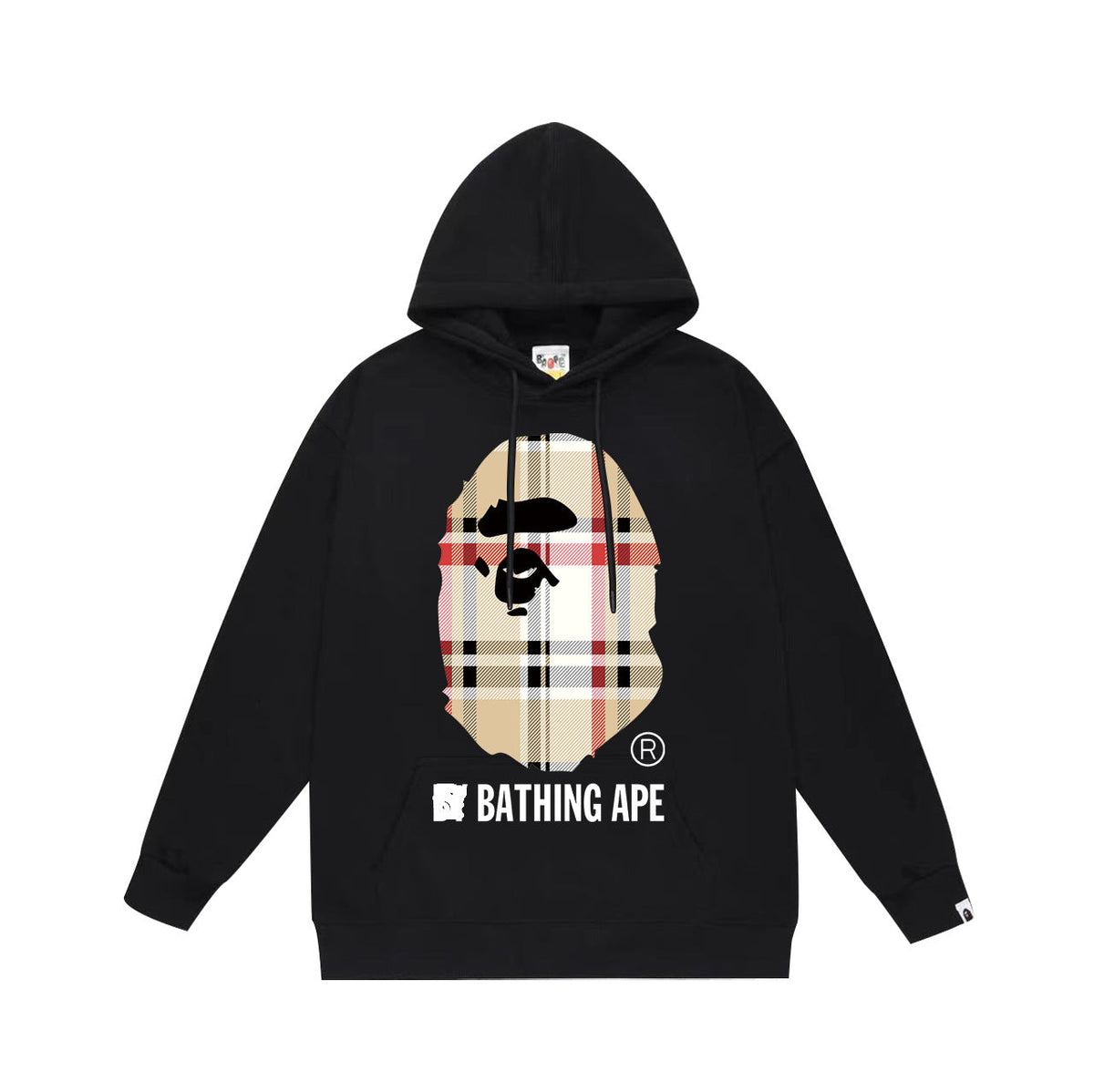 Bathing Shark and ape head print Hoodie Autumn / Winter Letter Print Loose Hoodie Pullover Ape Sweater NextBlock