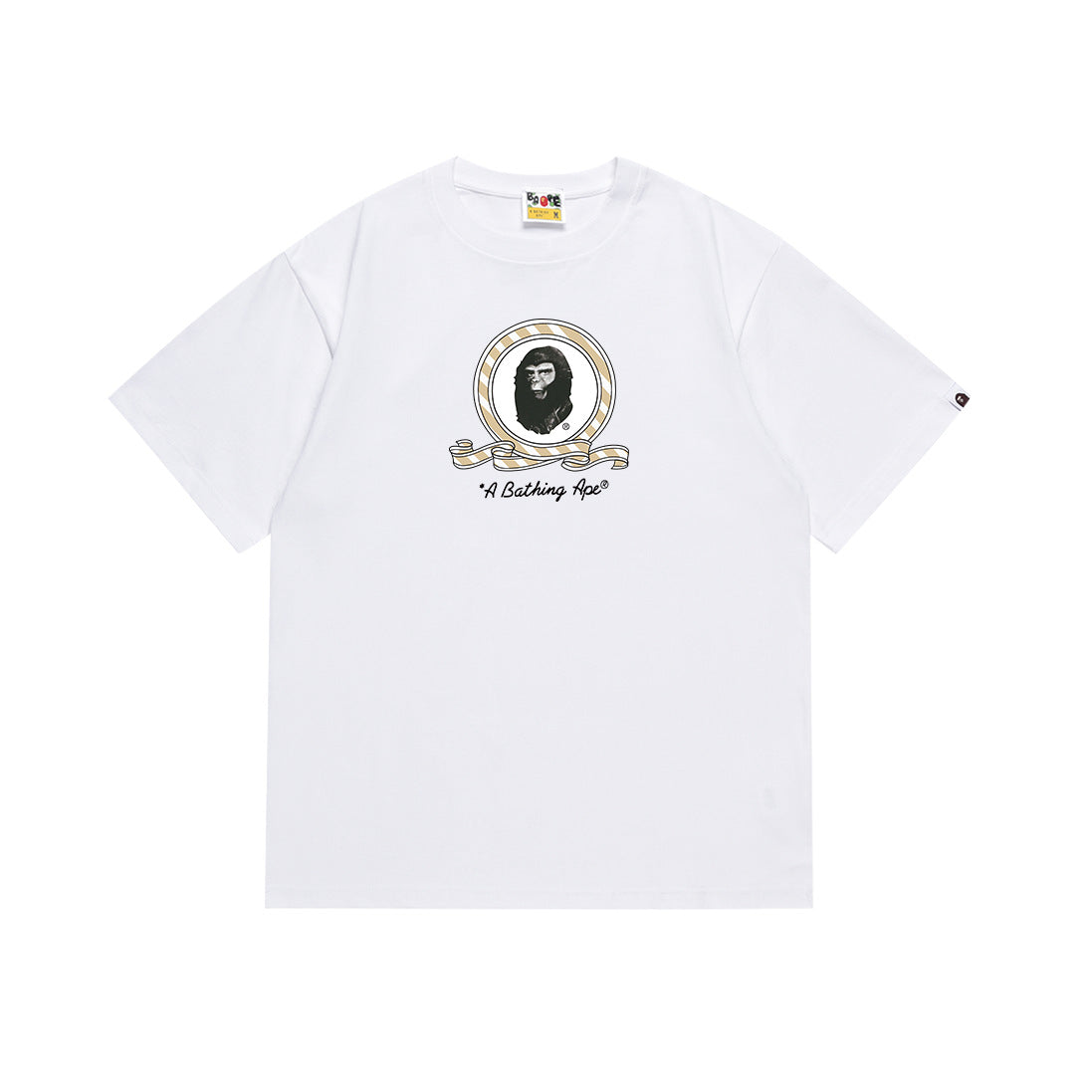 BAPE Bathing Shark and ape head print T Shirt NextBlock