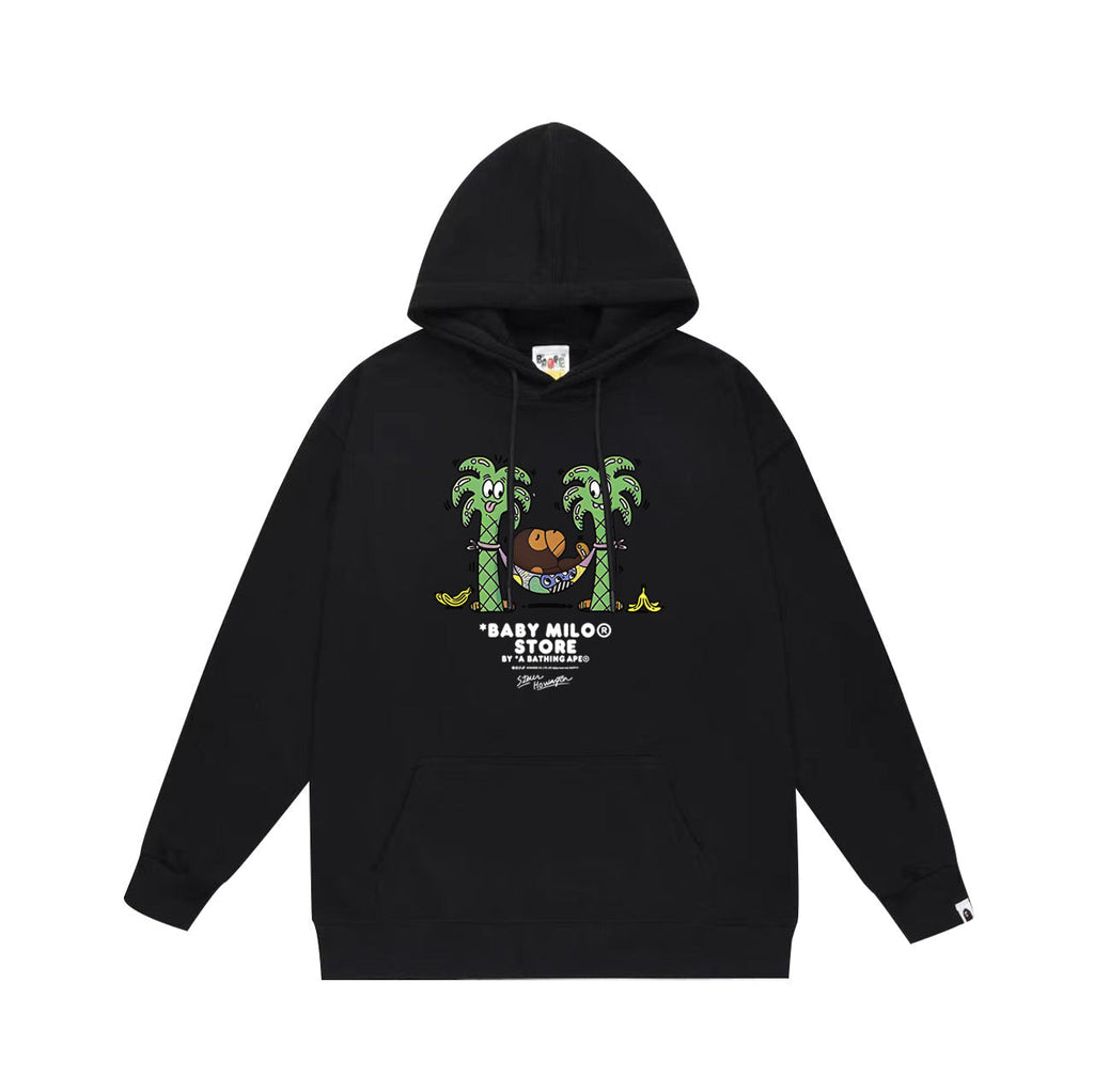 Bathing Shark and ape head print Hoodie Autumn / Winter Letter Print Loose Hoodie Pullover Ape Sweater NextBlock