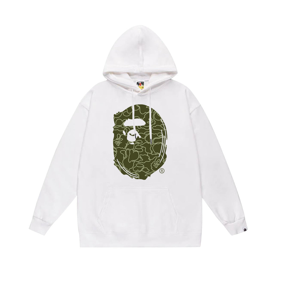 Bathing Shark and ape head print Hoodie Autumn / Winter Letter Print Loose Hoodie Pullover Ape Sweater NextBlock