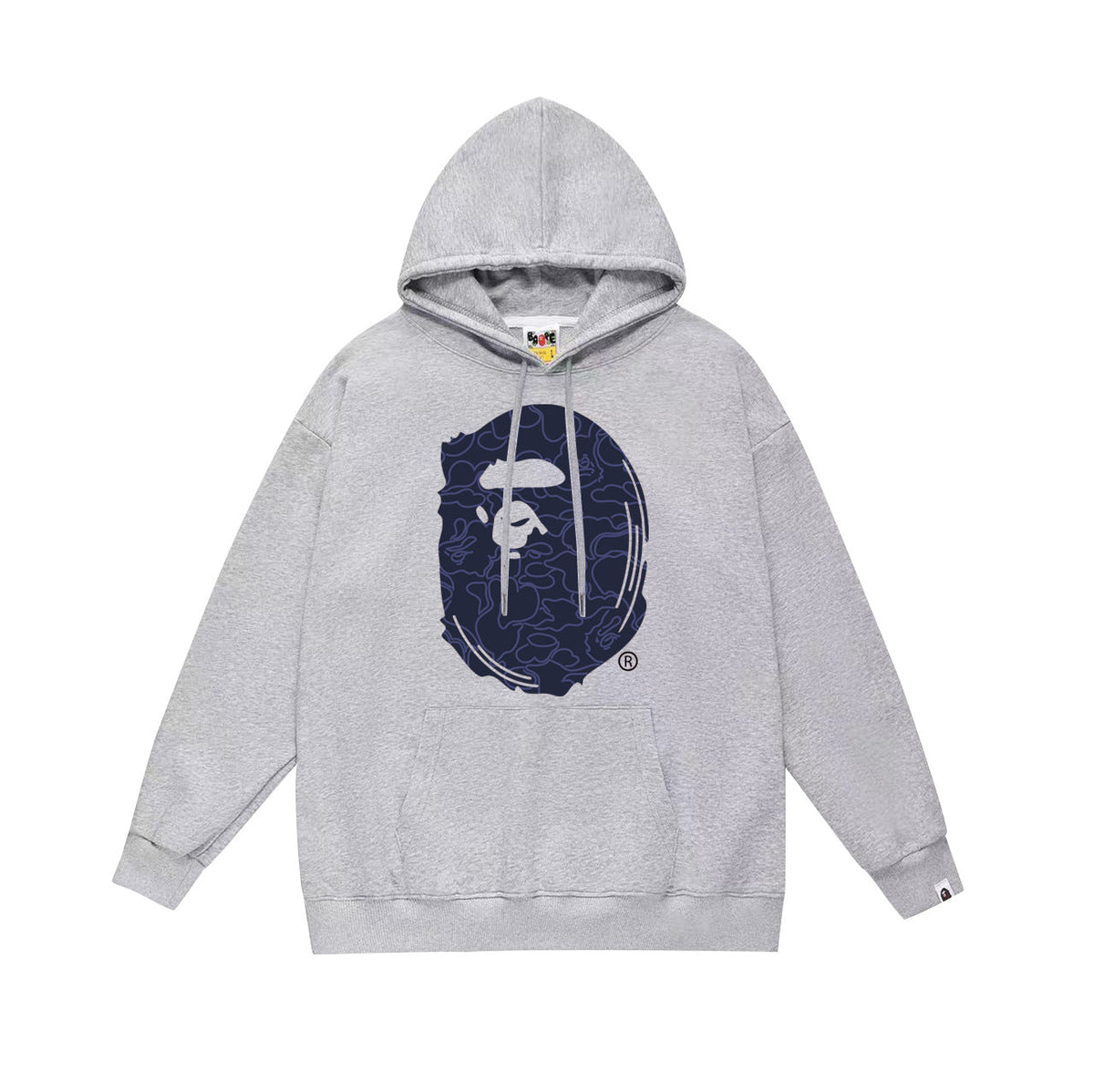 Bathing Shark and ape head print Hoodie Autumn / Winter Letter Print Loose Hoodie Pullover Ape Sweater NextBlock