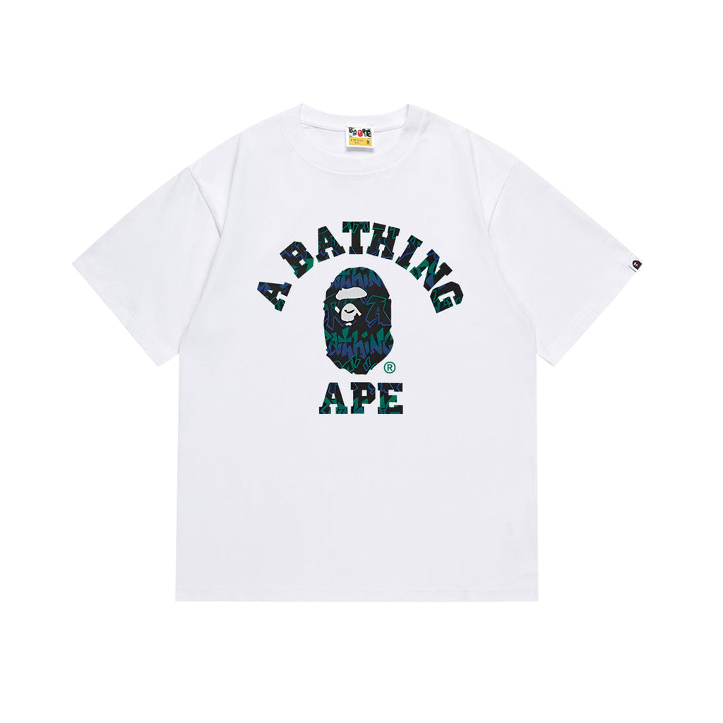 BAPE Bathing Shark and ape head print T Shirt NextBlock