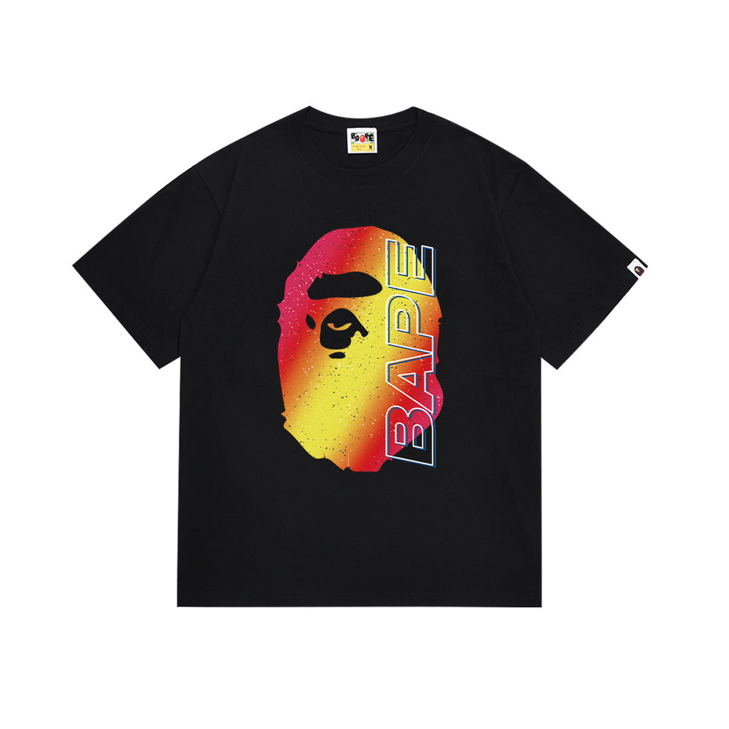 BAPE Bathing Shark and ape head print T Shirt NextBlock