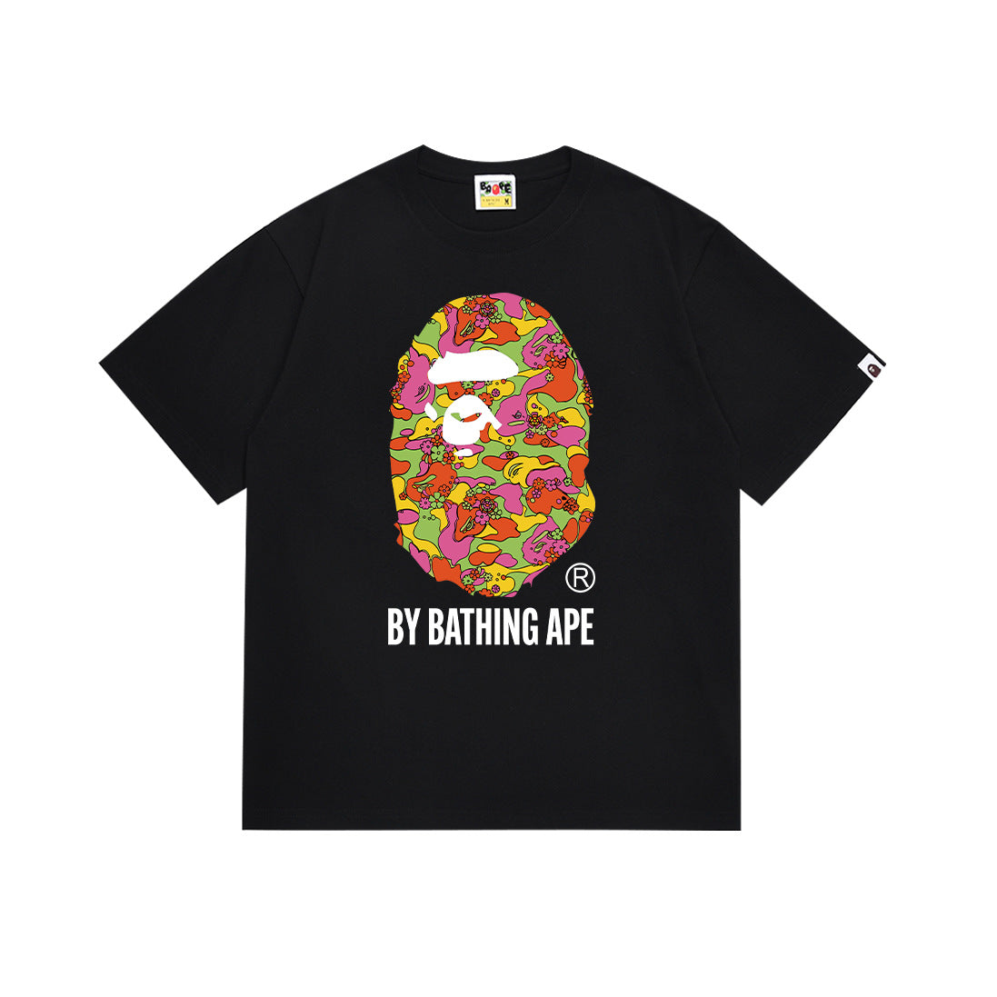 BAPE Bathing Shark and ape head print T Shirt NextBlock