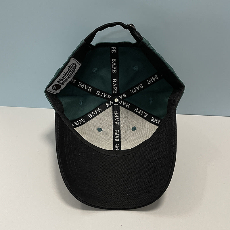 Bathing Shark and ape head print Hat Trendy brand ape head hat Sunshade sunscreen baseball cap Men's and women's simple NextBlock