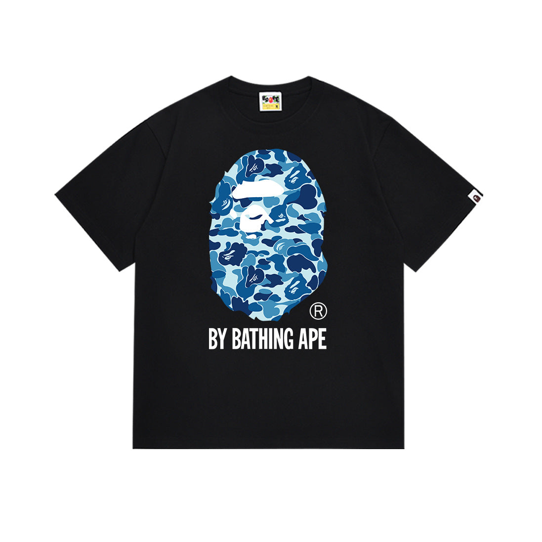 BAPE Bathing Shark and ape head print T Shirt NextBlock