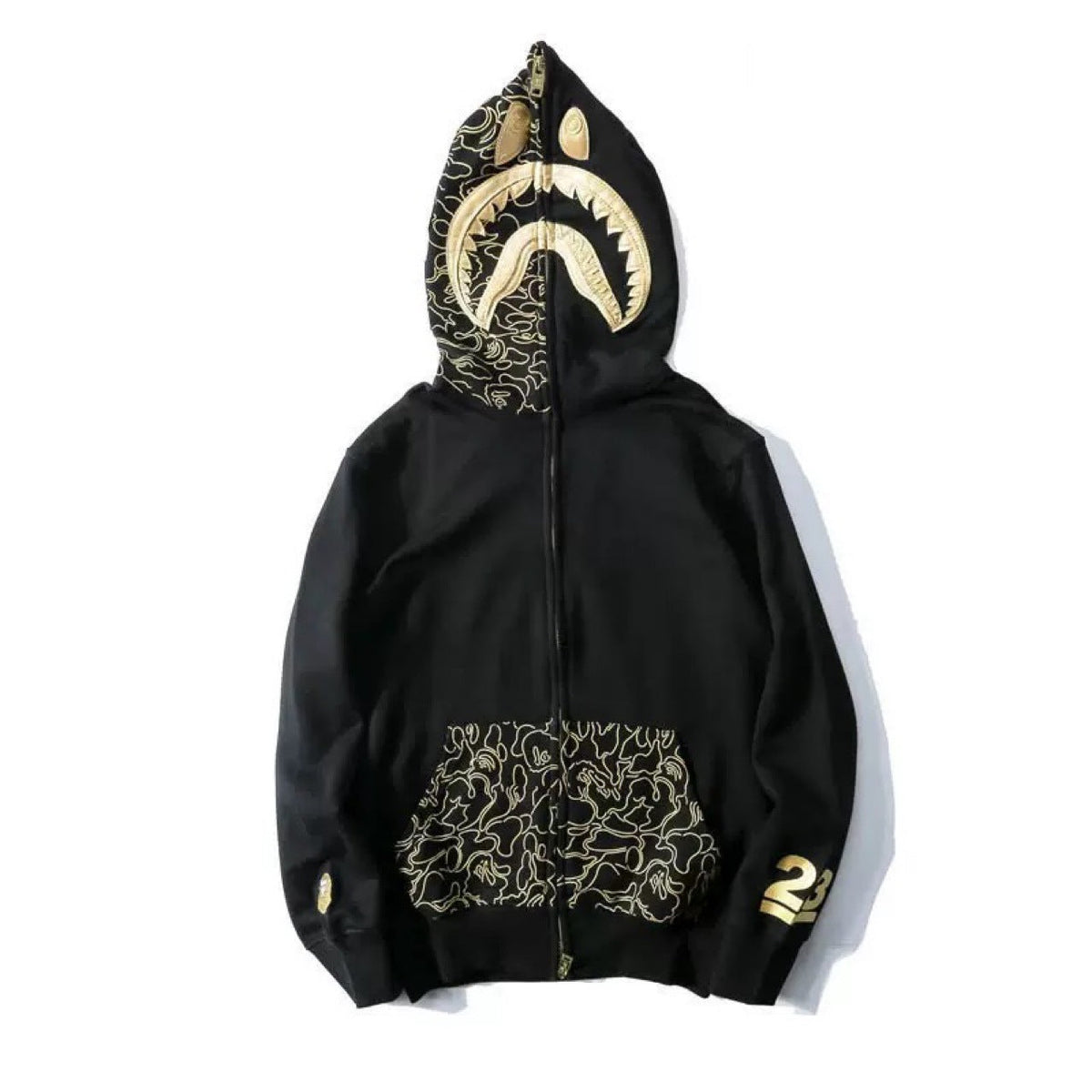 Bathing Shark and ape head print hoode BAPE autumnwinter3dprinting NextBlock