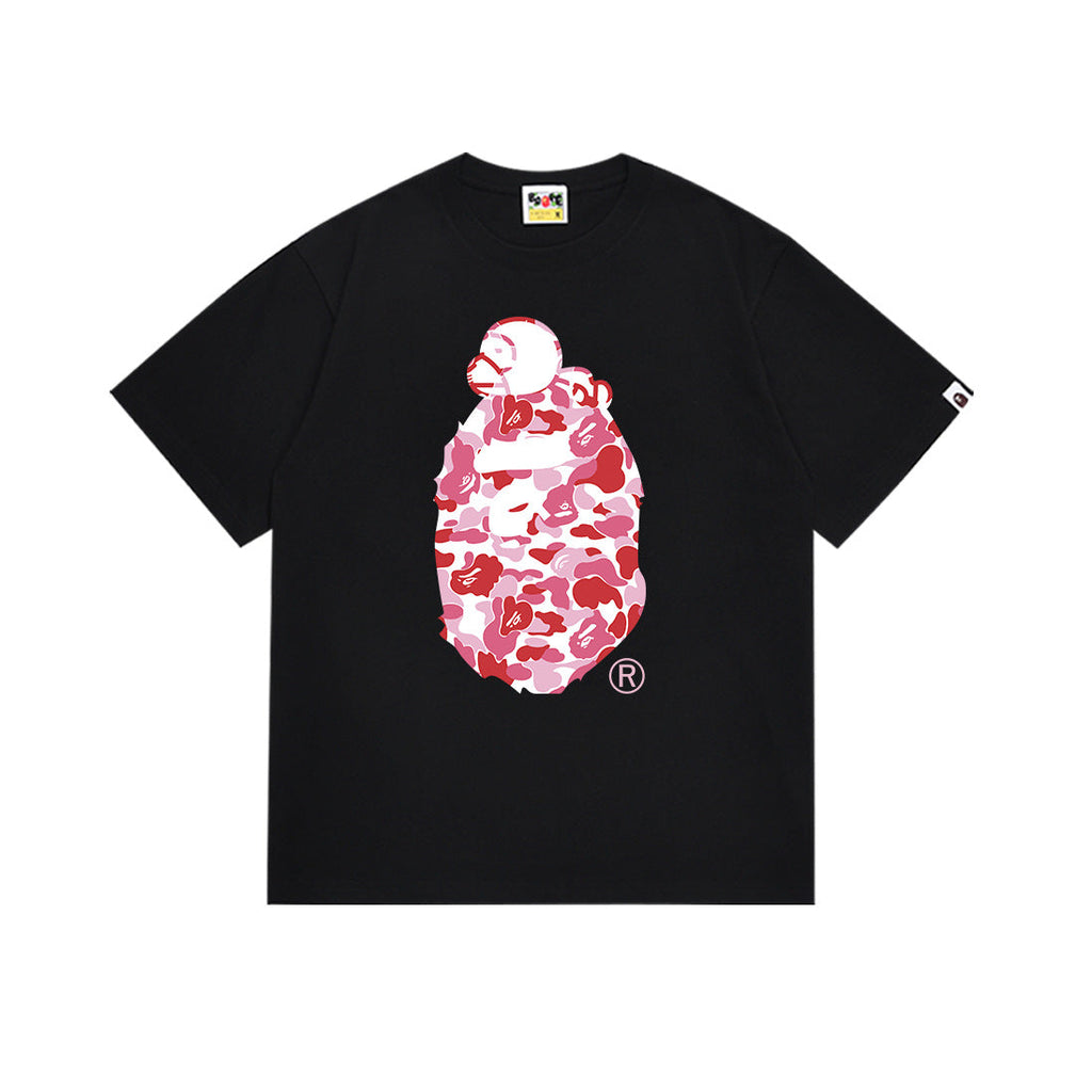 BAPE Bathing Shark and ape head print T Shirt NextBlock
