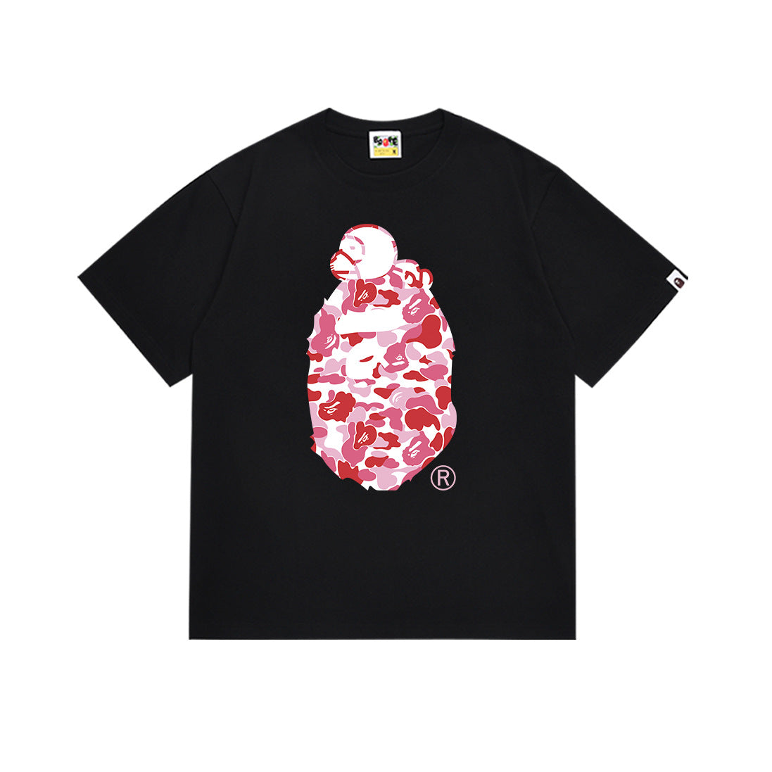 BAPE Bathing Shark and ape head print T Shirt NextBlock