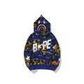 Bathing Shark and ape head print Hoodie Shark Head Star Camo Sweater NextBlock