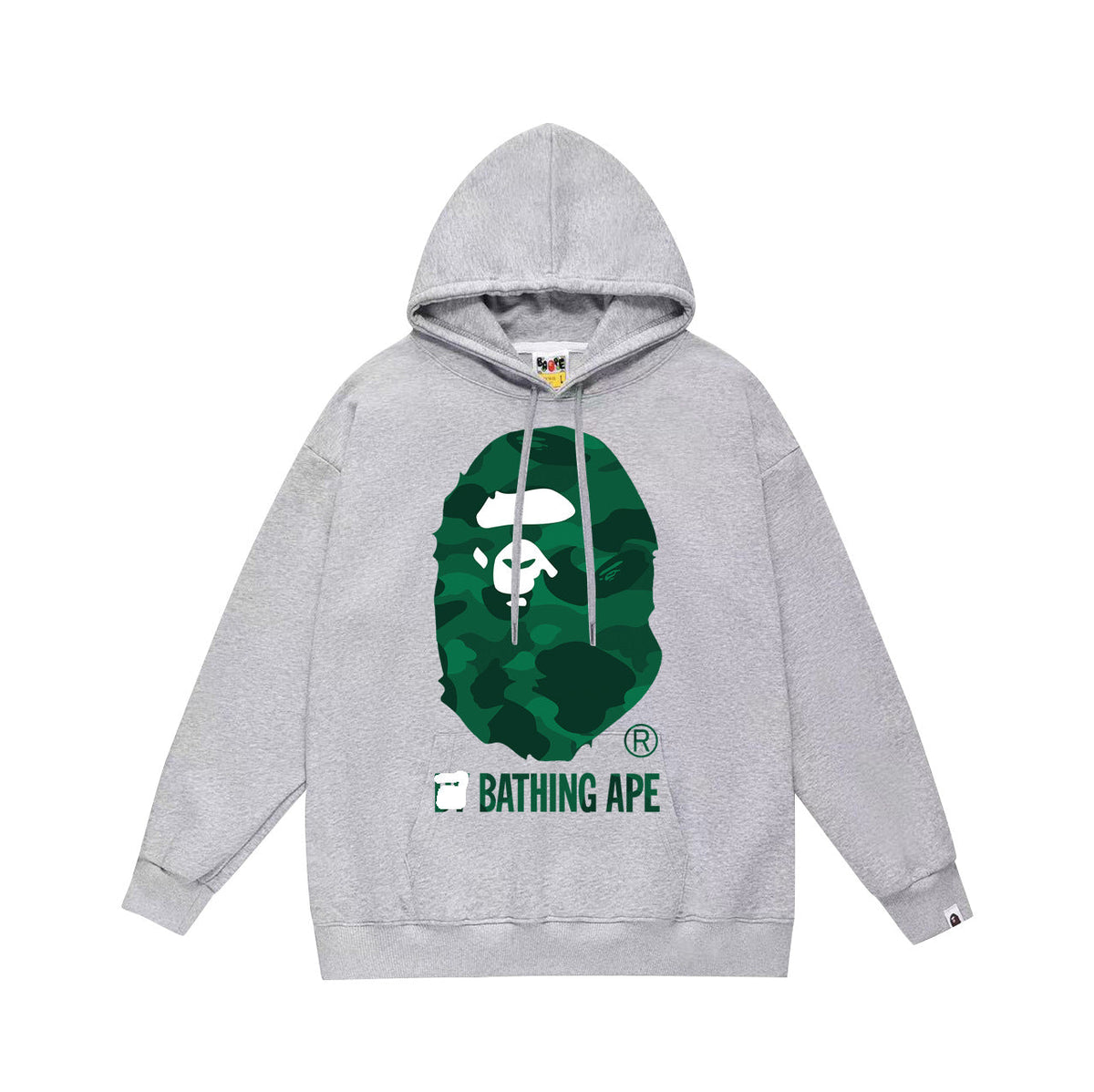 Bathing Shark and ape head print Hoodie Autumn / Winter Letter Print Loose Hoodie Pullover Ape Sweater NextBlock