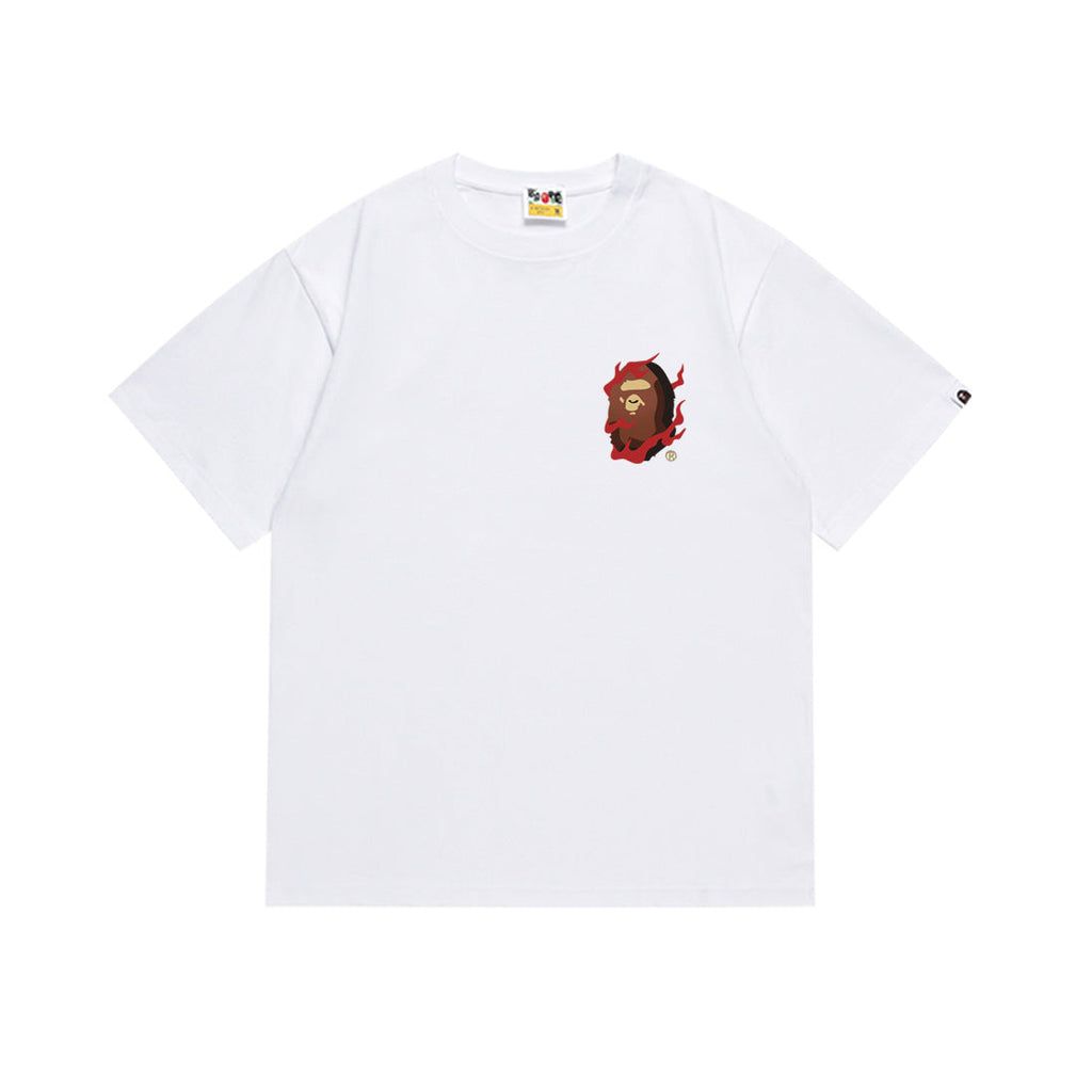 BAPE Bathing Shark and ape head print T Shirt NextBlock